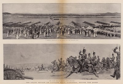 Den store anmeldelse på Laffans slette, Aldershot, før dronningen af William T. Maud